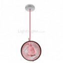 Modern Rose Gold Pendant Light Half Round Glass Lamp Shade Decorative Light Office Cafe