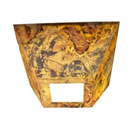 3D Natural Rock Flush Mount Semitransparent Shade Modern Foyer Ceiling Light