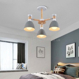 Nordic Macaron Pendant Light Creative Wood Chandelier Study Living Room