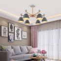 Nordic Macaron Pendant Light Creative Wood Chandelier Study Living Room