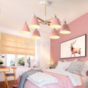 Modern Macaron Pendant Light Creative Wood Chandelier Study Living Room