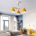 Modern Macaron Pendant Light Creative Wood Chandelier Study Living Room