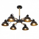 Nordic Iron Pendant Light Elegant Wood Chandelier Dining Room Living Room