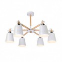 Modern Macaron Pendant Light Creative Wood Chandelier Study Living Room