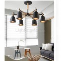 Modern Macaron Pendant Light Creative Wood Chandelier Study Living Room