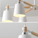 Modern Macaron Pendant Light Creative Wood Chandelier Study Living Room