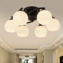Round Nordic Flush Mount Wrought Iron Ceiling Lights Living Room Dining Room