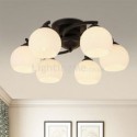Round Nordic Flush Mount Wrought Iron Ceiling Lights Living Room Dining Room