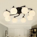 Round Nordic Flush Mount Wrought Iron Ceiling Lights Living Room Dining Room