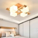 Nordic Flush Mount Ceiling Light Creative Warm Solid Wood Light Bedroom Restaurant