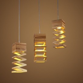 Modern/ Contemporary Wood Pendant Light
