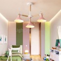 Modern Macaron Pendant Light Creative Wood Chandelier Study Living Room