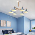 Modern Macaron Pendant Light Creative Wood Chandelier Study Living Room