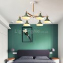 Modern Macaron Pendant Light Creative Wood Chandelier Study Living Room