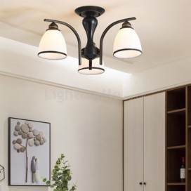 Nordic Wrought Iron Ceiling Light Simple Chandelier Living Room Study