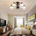 Nordic Wrought Iron Ceiling Light Simple Chandelier Living Room Study