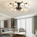 Nordic Wrought Iron Ceiling Light Simple Chandelier Living Room Study