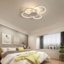 Modern Simple Flush Mount Acrylic Ring Ceiling Light Living Room Dining Room
