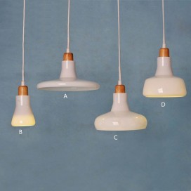 Retro / Vintage Pendant Light with Glass Shade