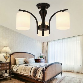 Nordic Style Flush Mount Wrought Iron Ceiling Light Restaurant Bedroom