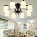 Nordic Style Flush Mount Wrought Iron Ceiling Light Restaurant Bedroom