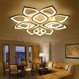 Modern Simple Flush Mount Acrylic Petal Ceiling Light Bedroom Study