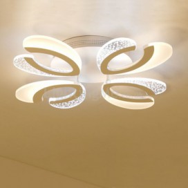 Modern Simple Flush Mount Acrylic Heart-Shape Ceiling Light Living Room Study