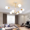 Nordic Solid Wood Pendant Light Creative Magic Bean Lighting Bedroom Living Room