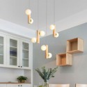 Wood Magic Bean Cluster Pendant Lighting Fixture for Kitchen Island Dining Table Living Room Dining Room