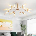 Nordic Pendant Light Modern Solid Wood Lighting Bedroom Living Room