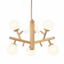 Nordic Creative Wooden Pendant Light Bedroom Living Room