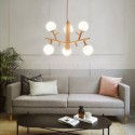 Nordic Creative Wooden Pendant Light Bedroom Living Room