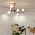 Nordic Magic Bean Pendant Light Creative Wooden Light Fitting Living Room Bedroom