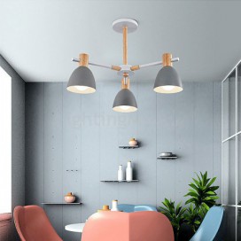Modern Simple Macaron Pendant Light Creative Wooden Lighting Living Room Dining Room