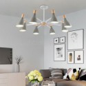 Nordic Macaron Pendant Light Creative Wood Chandelier Study Living Room