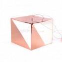 Multi Faceted Pendant Light Contemporary Rose Gold Decorative Lighting Office Dining Room