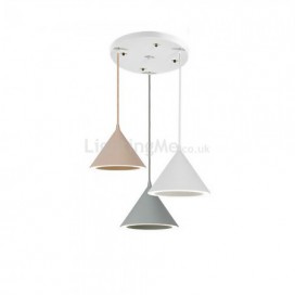 Modern Simple Pendant Light Macaron Three Lights Pendant Light Bedroom Living Room