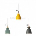 Nordic Simple Macaron Pendant Light Iron Arti Three Lights Restaurant Bar