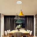 Nordic Macaron Kitchen Island 3-Light Pendant Lighting Simple Iron Arti Three Lights Restaurant Office