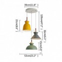 Macaron Pendant Light Nordic Simple Iron Arti Three Lights Fixture Restaurant Bar