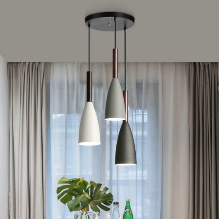 Modern Simple Pendant Light Three Lights Creative Aluminum Art Light Fixture Cafe Bar