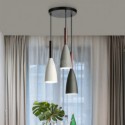 Modern Simple Pendant Light Three Lights Creative Aluminum Art Light Fixture Cafe Bar