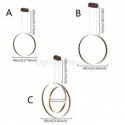 Nordic Pendant Light Acrylic Ring Shape Pendant Light Study Bedroom