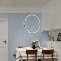 Nordic Pendant Light Acrylic Ring Shape Pendant Light Study Bedroom