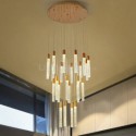 Nordic Crystal Cluster Pendant Light Bubble Column Pendant Light Bedroom Living Room