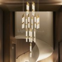 Nordic Crystal Cluster Pendant Light Bubble Column Pendant Light Bedroom Living Room