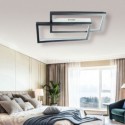 Nordic Flush Mount Square Ceiling Light Acrylic Geometric Light Fixture Bedroom Study Room