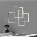Nordic Pendant Light Geometric Square Pendant Light Living Room Restaurant
