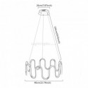 Nordic Pendant Light Aluminum Art Round Wave Pendant Light Bedroom Living Room