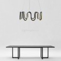 Nordic Pendant Light Aluminum Art Round Wave Pendant Light Bedroom Living Room